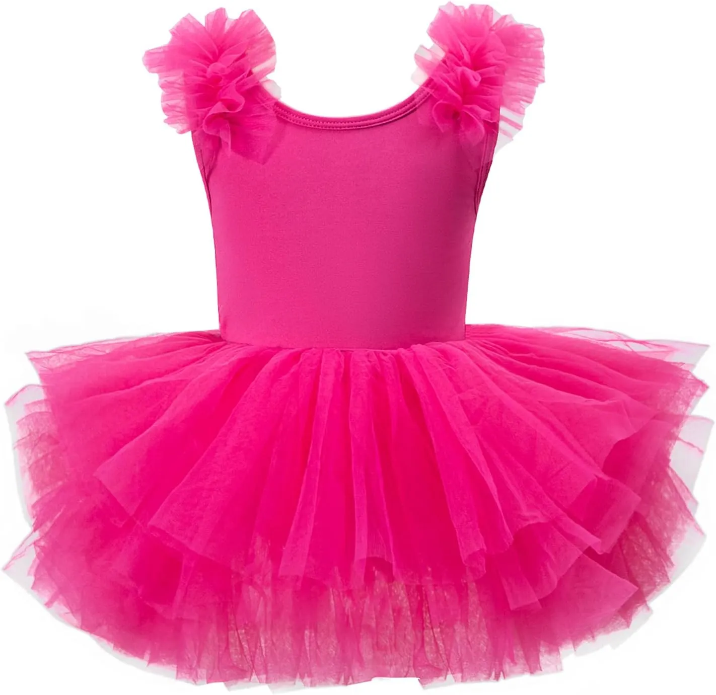 KARETT Toddler Ballet Outfit Sleeveless with Snap Gymnastics Leotards for Girls 1-7Y
