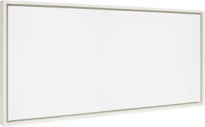 Kate and Laurel Sylvie Blank Framed Canvas Wall Art, 18x40 White, Modern Empty Canvas for Paint-Your-Own Art, Premium Canvas Already Framed