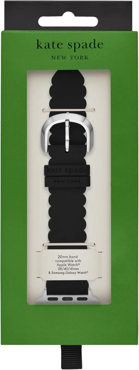 Kate Spade New York Designer Interchangeable Leather or Nylon Band Compatible with Your 38/40/41mm and/or 42/44/45/49mm Apple Watch Series 9/8/7/6/5/4/3/2/1/SE and/or Ultra Series 1-2