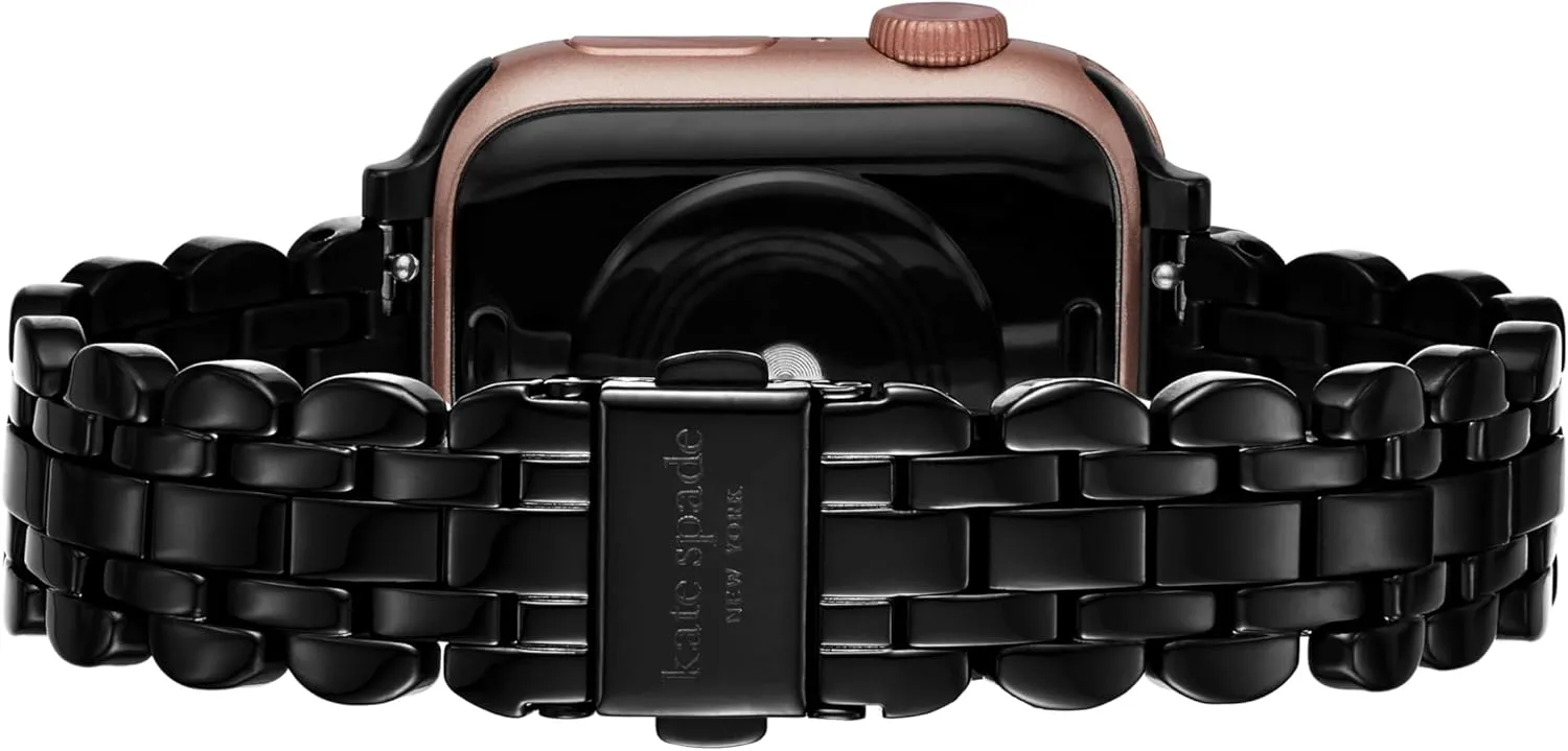 Kate Spade New York Designer Interchangeable Stainless Steel Band Compatible with Your 38/40/41mm Apple Watch Series 9/8/7/6/5/4/3/2/1/SE