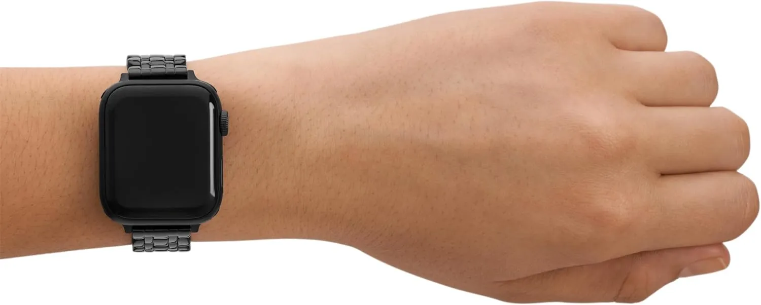 Kate Spade New York Designer Interchangeable Stainless Steel Band Compatible with Your 38/40/41mm Apple Watch Series 9/8/7/6/5/4/3/2/1/SE
