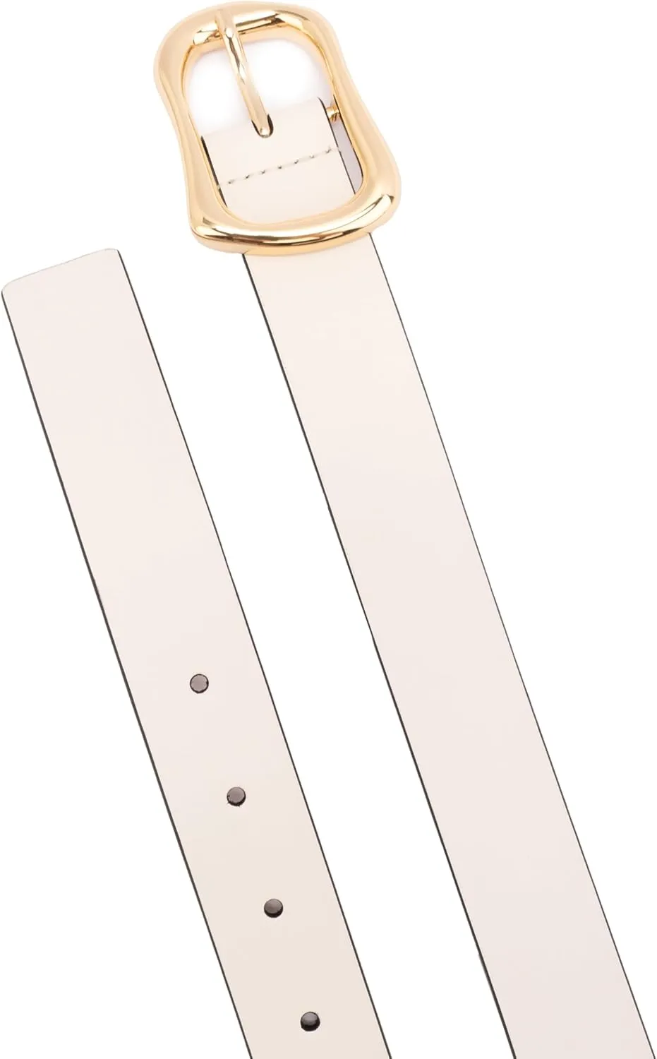 kate spade new york Women's 1.20 Inch Belt with Molten Metal Buckle, Leather Accessory, Adjustable Sizing