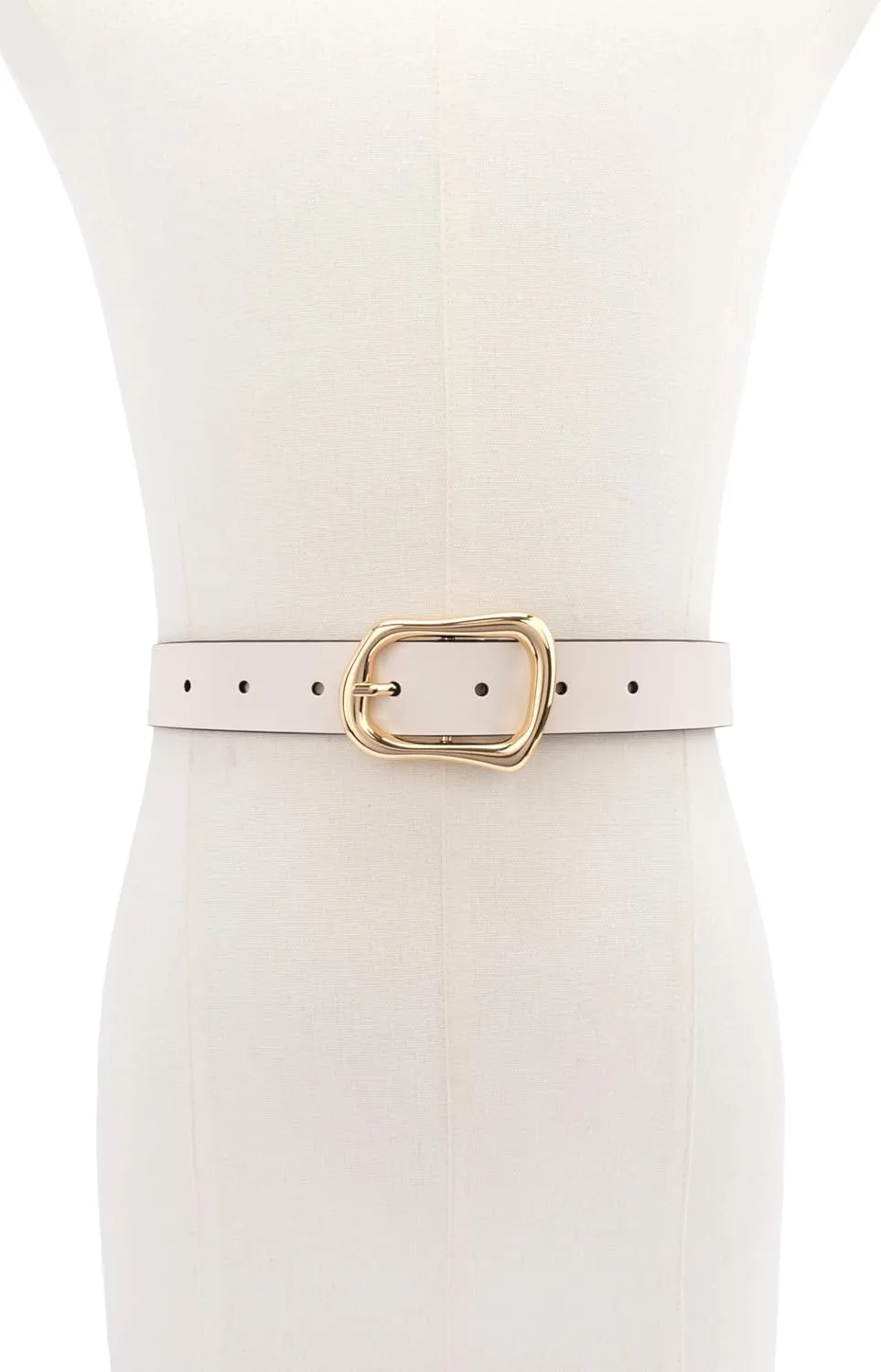 kate spade new york Women's 1.20 Inch Belt with Molten Metal Buckle, Leather Accessory, Adjustable Sizing
