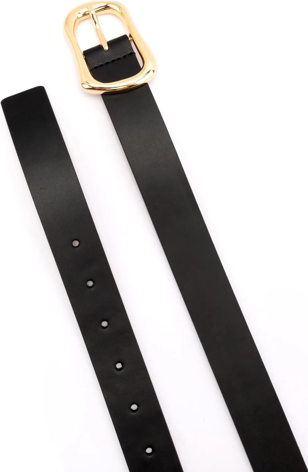 kate spade new york Women's 1.20 Inch Belt with Molten Metal Buckle, Leather Accessory, Adjustable Sizing