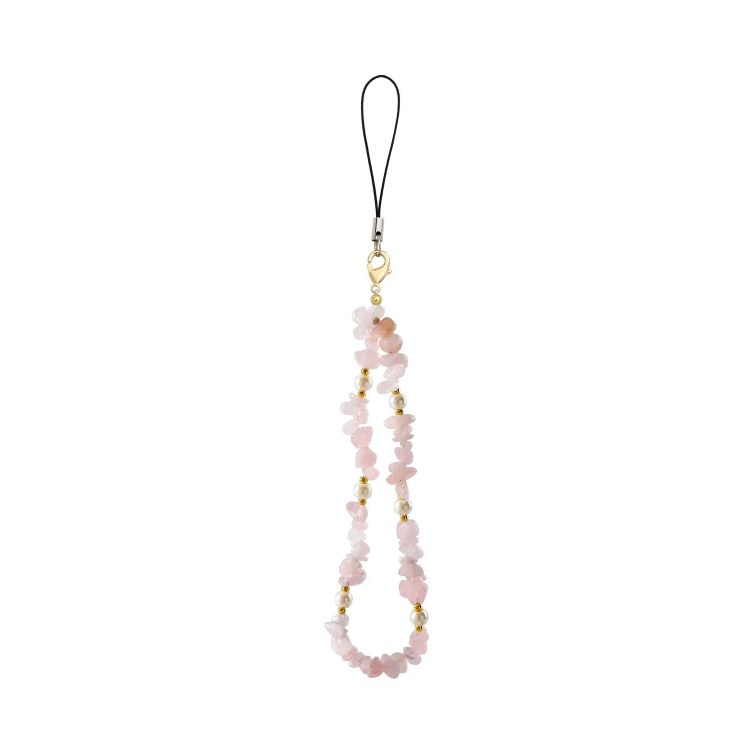 Kawaii Crushed Stone Phone Charm 🌈✨ | Natural Amazon Stone Hanging Rope for Keys & Bags 🎀📱