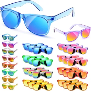 Kids Sunglasses Bulk Party Favors - 24 Packs Boys Girls Sunglasses for Kids Age 3-8 with UV 400 Protection, Neon Sunglasses for Kids Birthday Party