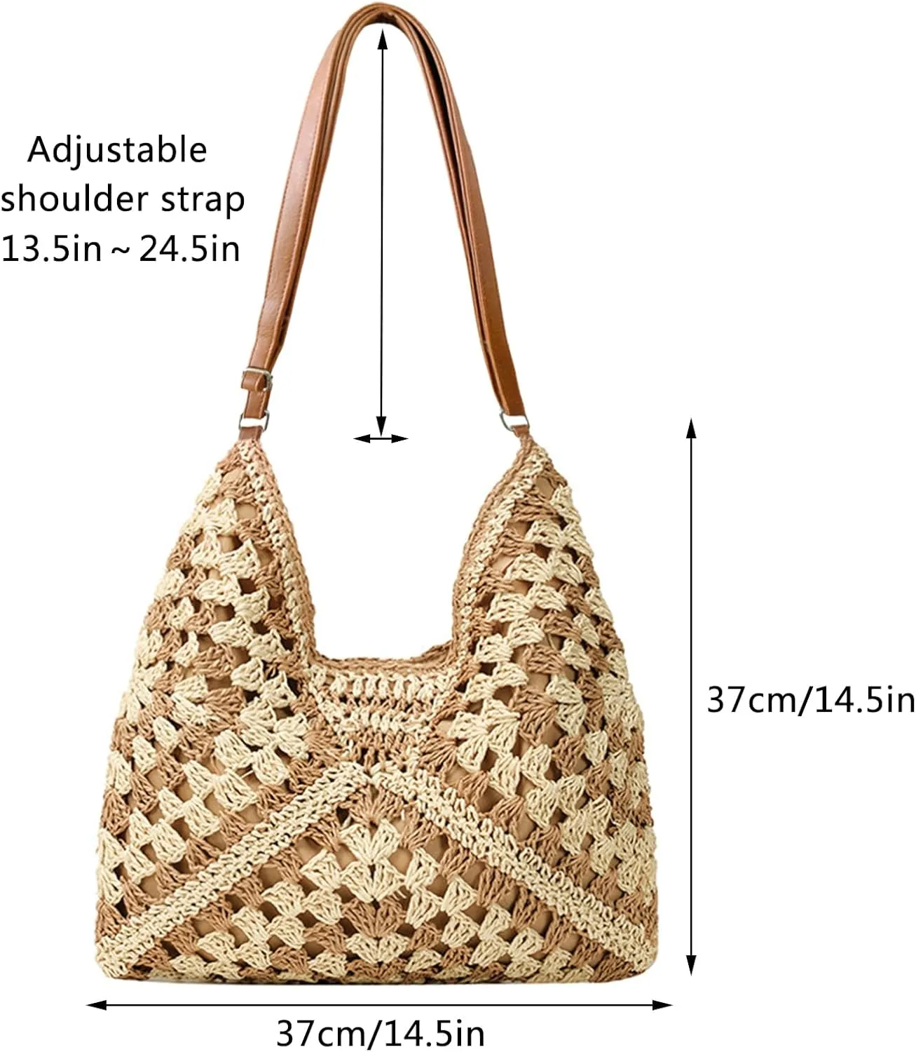 KINGSEA Straw Beach Tote Bag Large Summer Purses for Women 2025 Vacation Purse Handmade Beach Bag