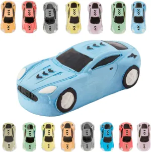 KINIA 15 Jumbo Race Car Sidewalk Chalk - Party Favors Goody Bag Pack - Birthdays, Easter, Christmas and More - Individually Wrapped - Washable - Beautiful Gift Box (Race Car Multicolor)