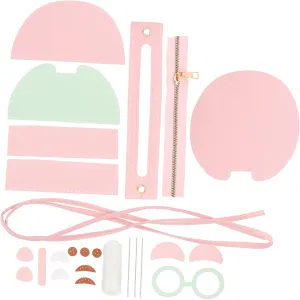 Kisangel 1 Set Handmade Bag Sewing Kit for Crafting Unique Shoulder Bags Present for Friends and Family Includes All Necessary Accessories Bear Style