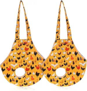 Kisangel 2pcs Chicken Holder Bag Pet Chicken Medic Bag Hen Sling Carrier Carrier with Handle for Hen Rooster Duck Poultry Holder Bag, 65.00X37.50X0.20CM, Yellow