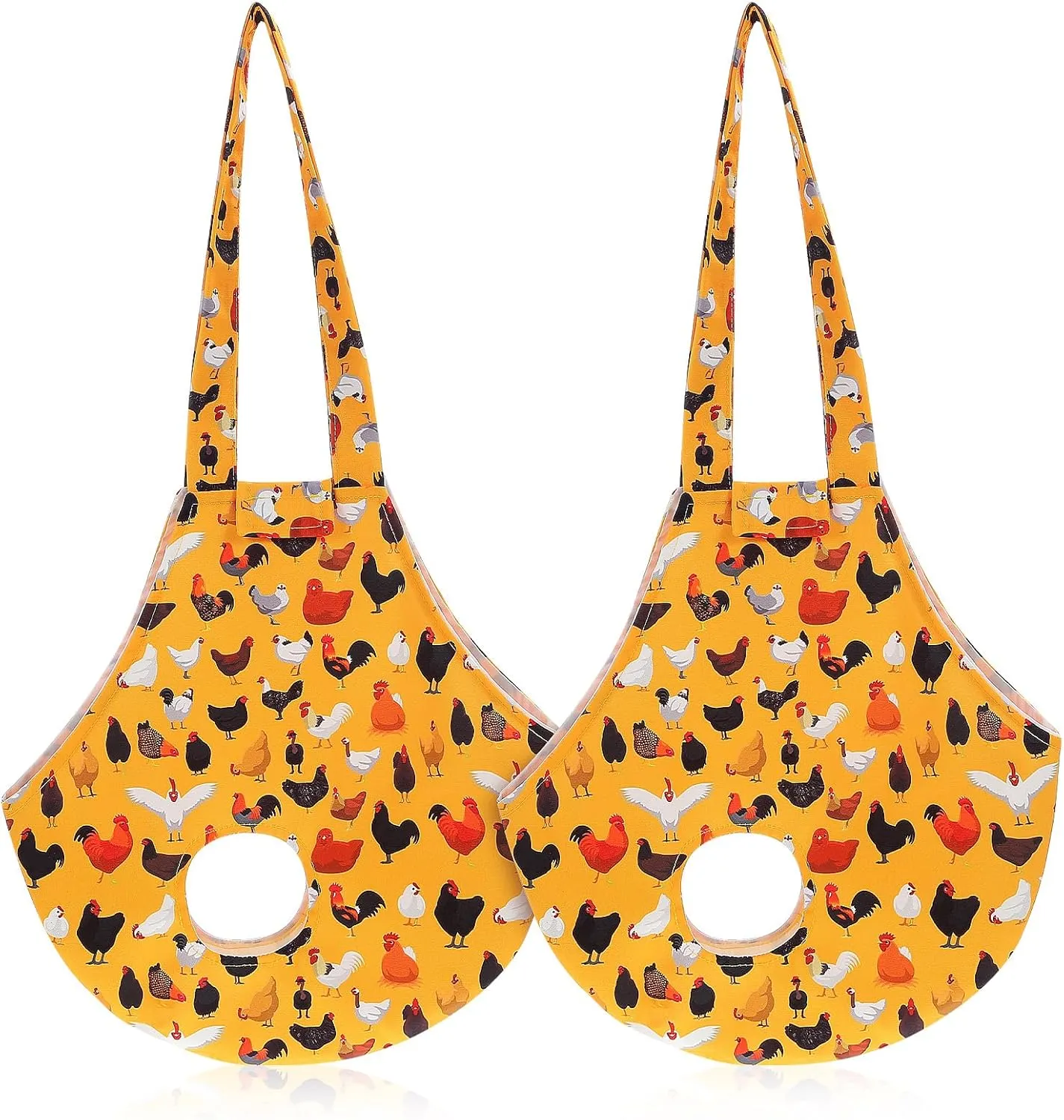 Kisangel 2pcs Chicken Holder Bag Pet Chicken Medic Bag Hen Sling Carrier Carrier with Handle for Hen Rooster Duck Poultry Holder Bag, 65.00X37.50X0.20CM, Yellow