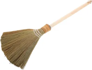 Kisangel Straw Broom Cleaning Brush Removable Handle for Indoor Use Educational Toy for Boys and Girls Rustic Design for Home Lightweight at