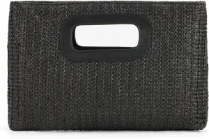 KUANG! Women's Clutch Handbags Top Handle Woven Straw Clutch Purse Shoulder Crossbody Bag Summer Raffia Bag