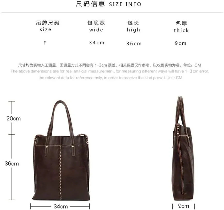 Large Bag Vintage Shoulder Bag Vintage Leather Handmade Men And Women Bags