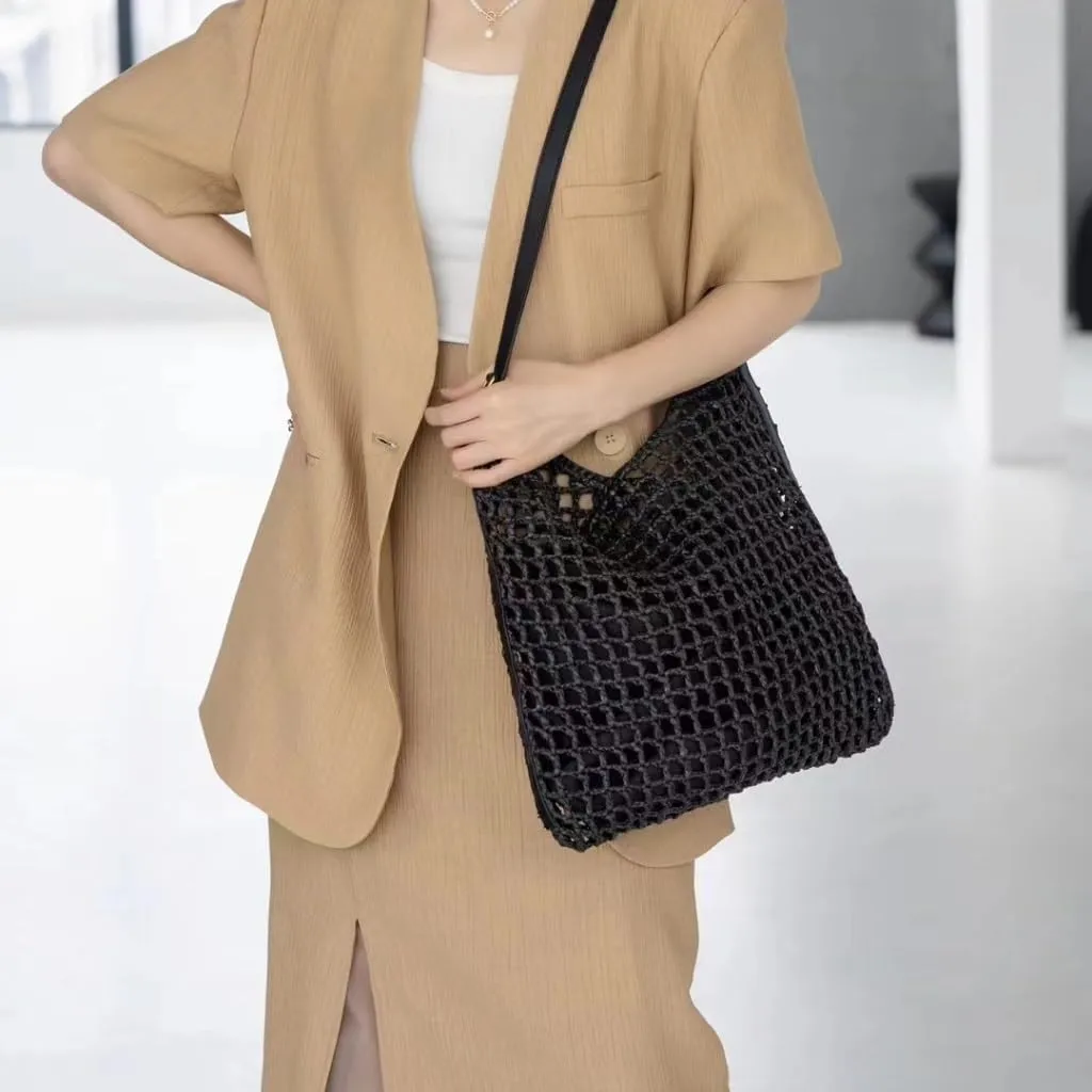 Large capacity Bag Simple and Stylish Straw Handbag: Deduce a Casual Style Ladies shoulder Bag