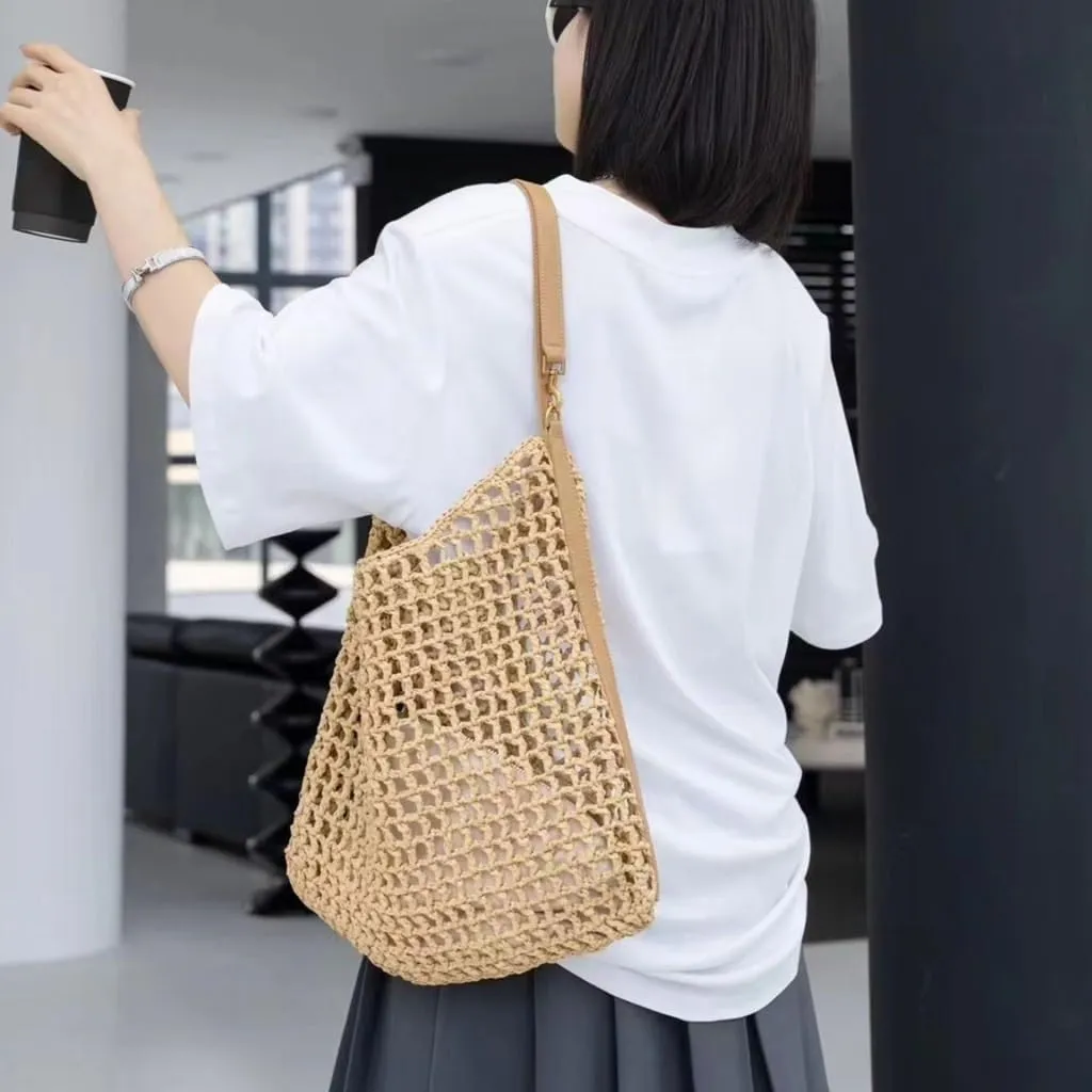 Large capacity Bag Simple and Stylish Straw Handbag: Deduce a Casual Style Ladies shoulder Bag