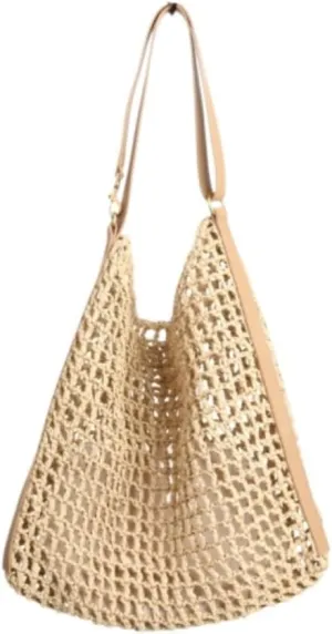 Large capacity Bag Simple and Stylish Straw Handbag: Deduce a Casual Style Ladies shoulder Bag