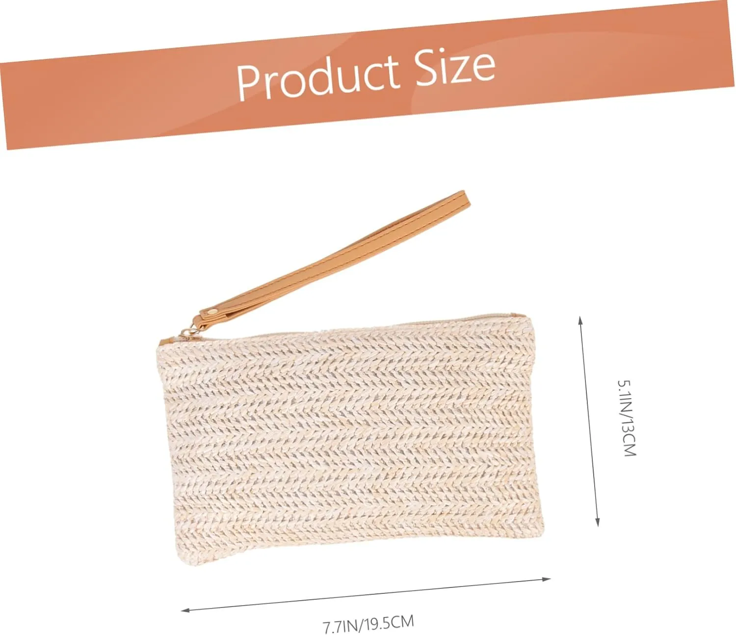 Large Capacity Straw Hand Woven Coin Purse for Women Stylish Change Bag with Card Slots for Cute Small Coin Purse for Everyday Use