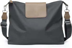 Large Crossbody Bag for Women Fabric Nylon Casual Commuter Bag Trendy Fashion Hobo Shoulder Bag Ladies Travel Handbag
