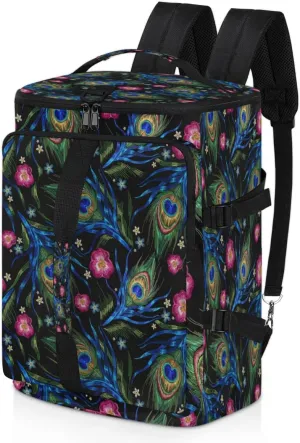 Large Sports Gym Bag With Shoe & Laptop Compartment 47L Waterproof Travel Duffel Bags for Men Women Bohemian Ethnic Feather Luggage Backpack Duffle Bag