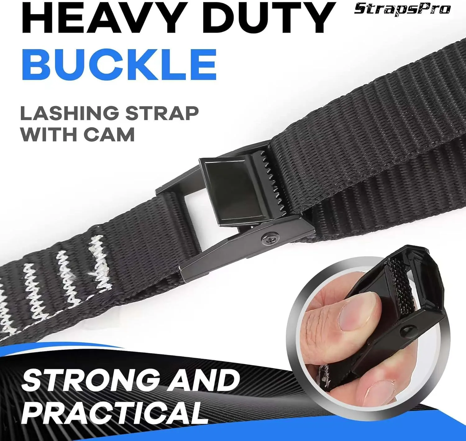 Lashing Straps, 12ft x 1 Inch Wide Cinch Strap with Buckles Adjustable Cam Straps, 1763lbs Heavy Duty Quick Pull Release Utility Nylon Black Cargo Tie Down Straps for Kayak Trucks Trailer Box, 12 Pack