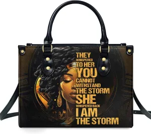 Leather Handbag For Black Women - Tote Bags For Women - Christmas Gifts For Women, Christmas Purse For Women