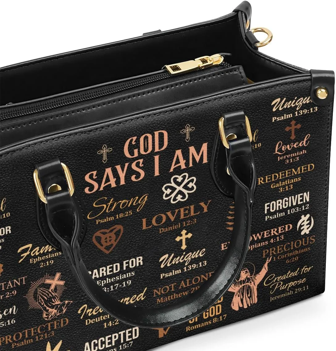 Leather Handbag For Black Women - Tote Bags For Women - Christmas Gifts For Women, Christmas Purse For Women