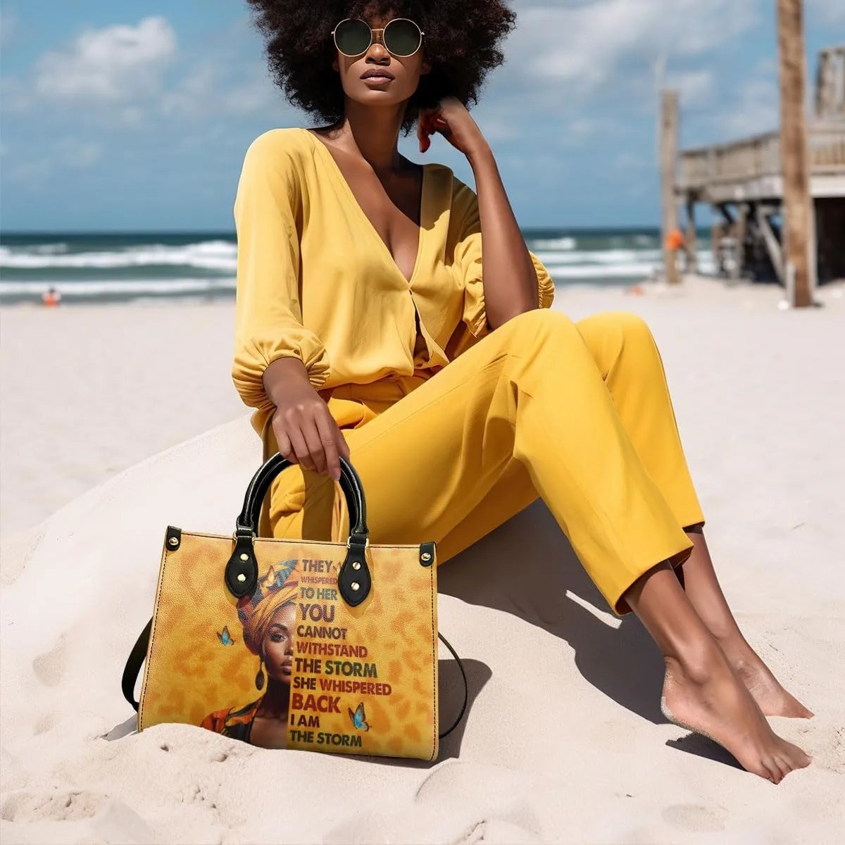 Leather Handbag For Black Women - Tote Bags For Women - Christmas Gifts For Women, Christmas Purse For Women