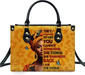 Leather Handbag For Black Women - Tote Bags For Women - Christmas Gifts For Women, Christmas Purse For Women