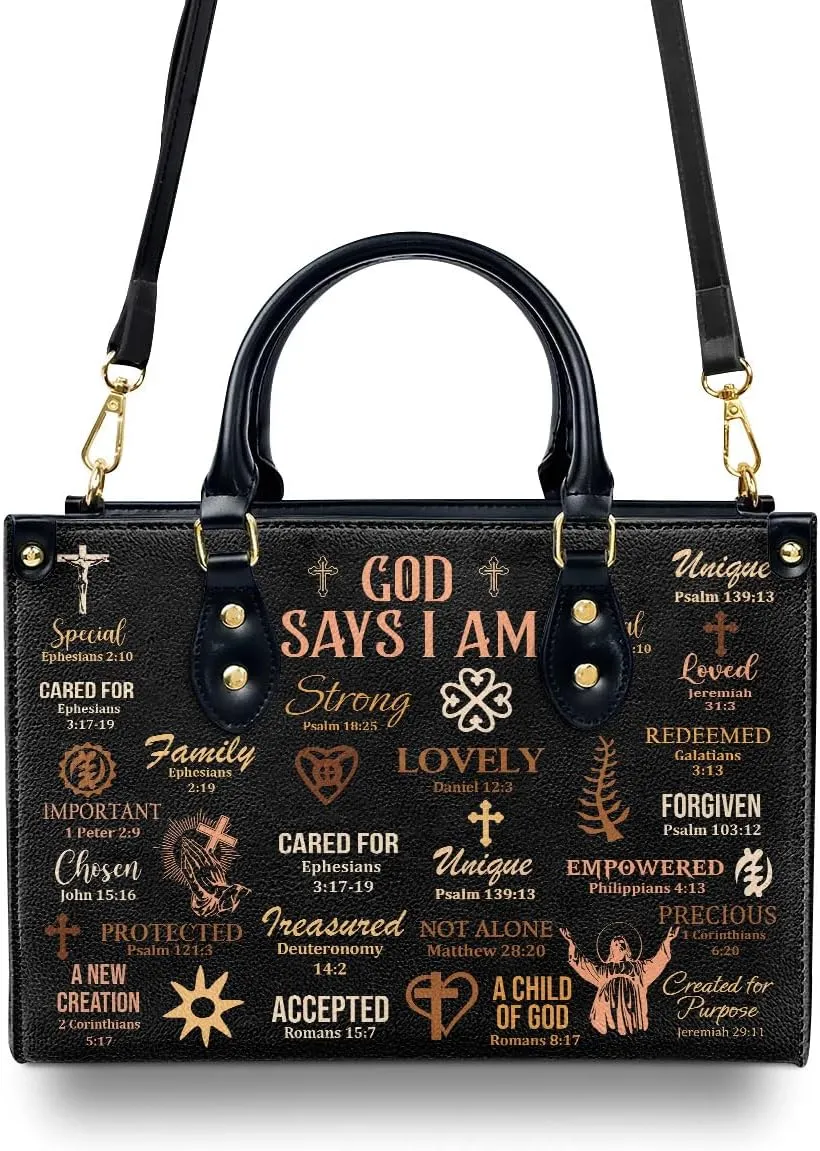Leather Handbag For Black Women - Tote Bags For Women - Christmas Gifts For Women, Christmas Purse For Women