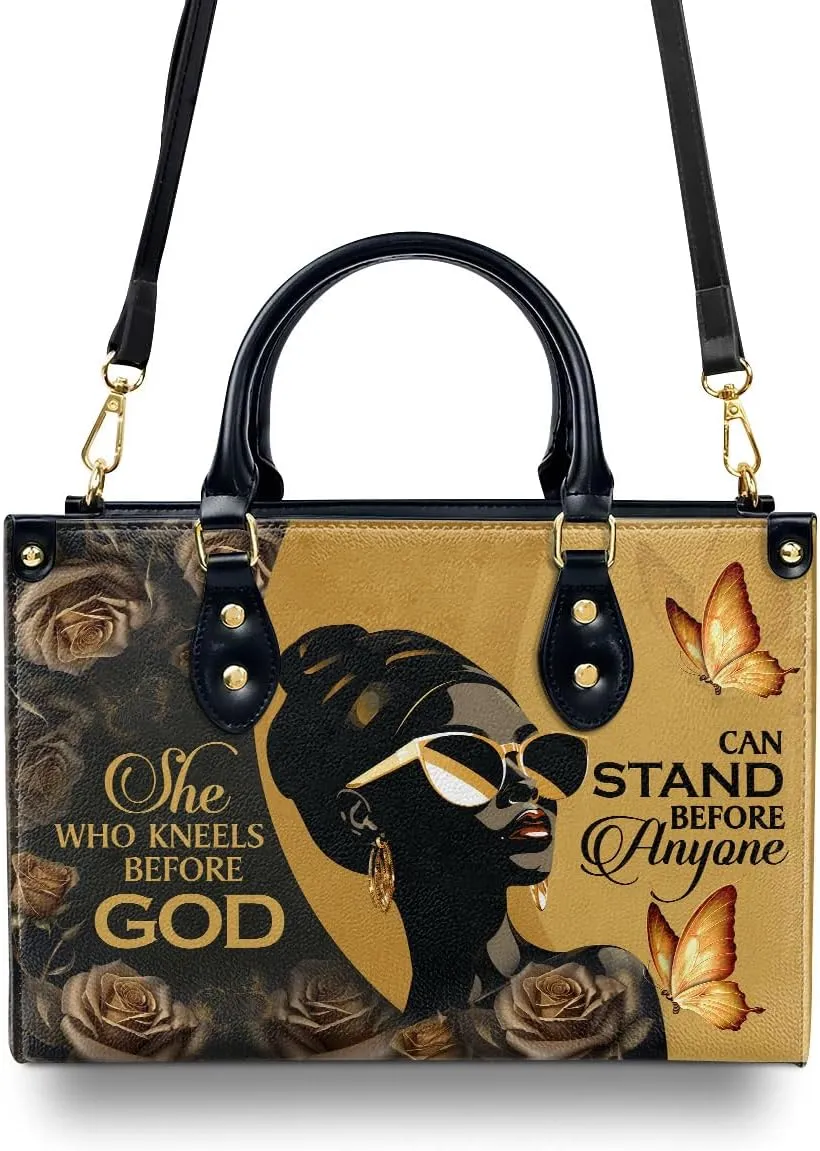 Leather Handbag For Black Women - Tote Bags For Women - Christmas Gifts For Women, Christmas Purse For Women