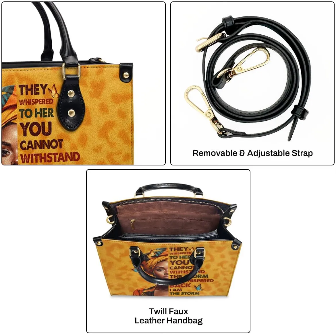 Leather Handbag For Black Women - Tote Bags For Women - Christmas Gifts For Women, Christmas Purse For Women