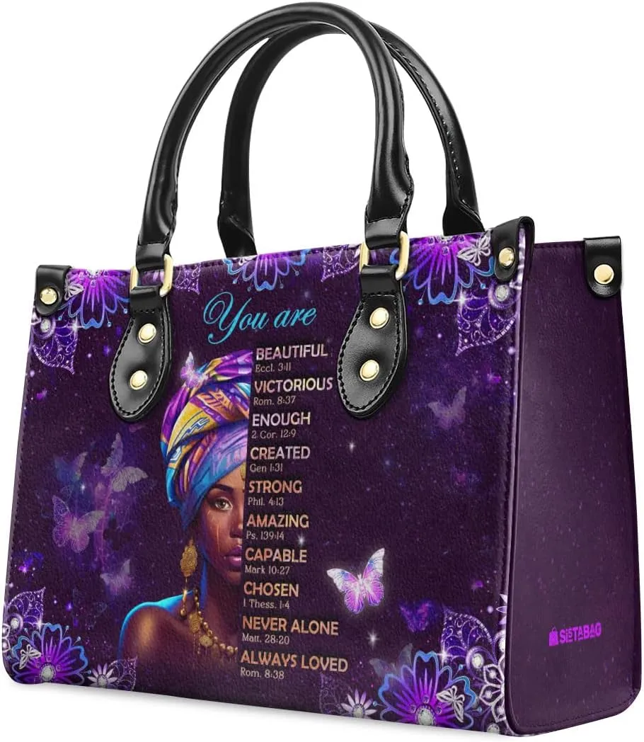 Leather Handbag For Black Women - Tote Bags For Women - Christmas Gifts For Women, Christmas Purse For Women