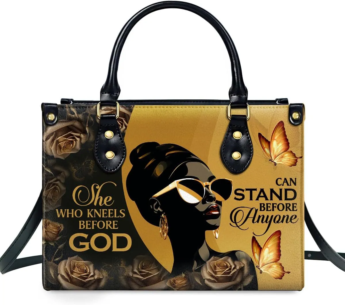 Leather Handbag For Black Women - Tote Bags For Women - Christmas Gifts For Women, Christmas Purse For Women
