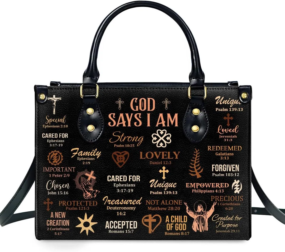 Leather Handbag For Black Women - Tote Bags For Women - Christmas Gifts For Women, Christmas Purse For Women