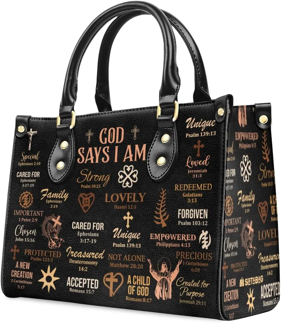 Leather Handbag For Black Women - Tote Bags For Women - Christmas Gifts For Women, Christmas Purse For Women