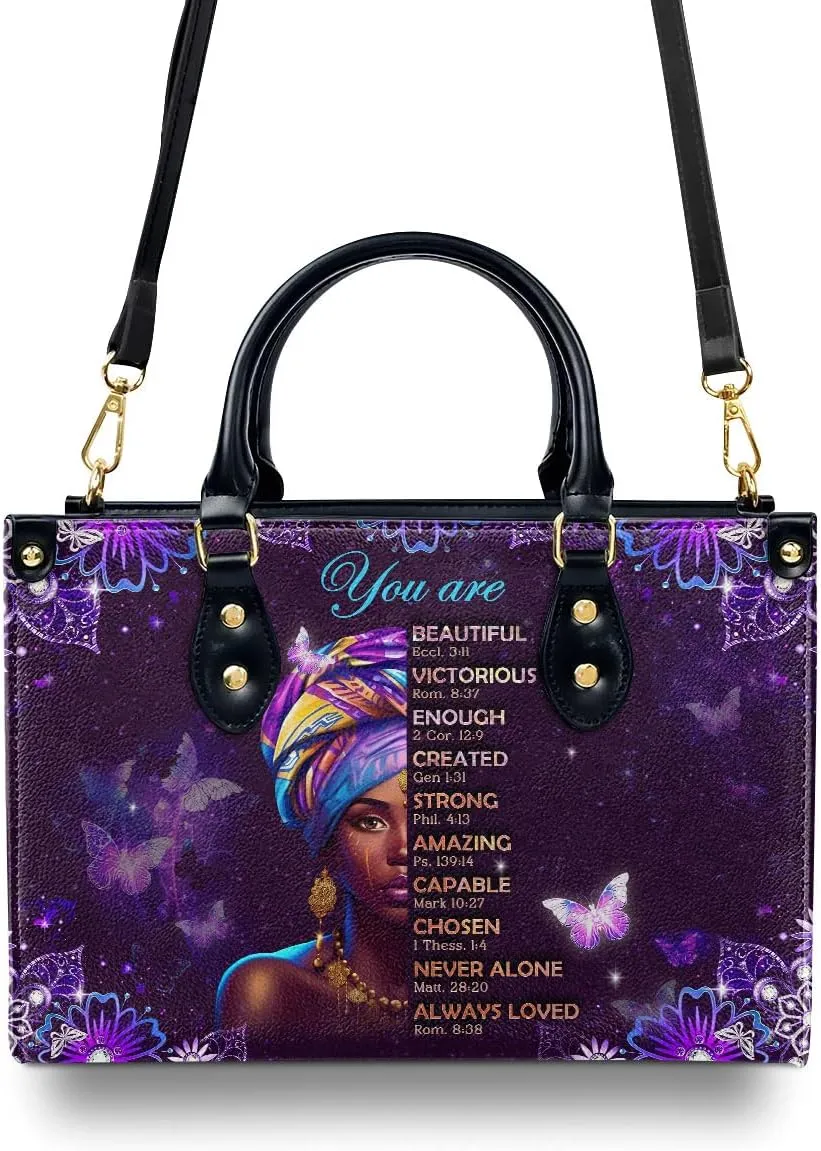 Leather Handbag For Black Women - Tote Bags For Women - Christmas Gifts For Women, Christmas Purse For Women