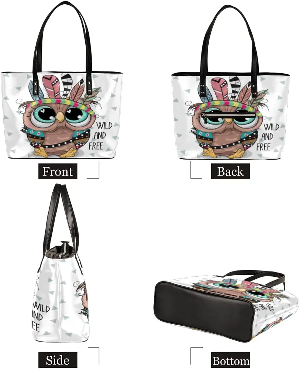 Leather Tote Bag for Women Fashion Shoulder Bag Purses and Handbags Large Capacity Satchel Bags for Work Travel
