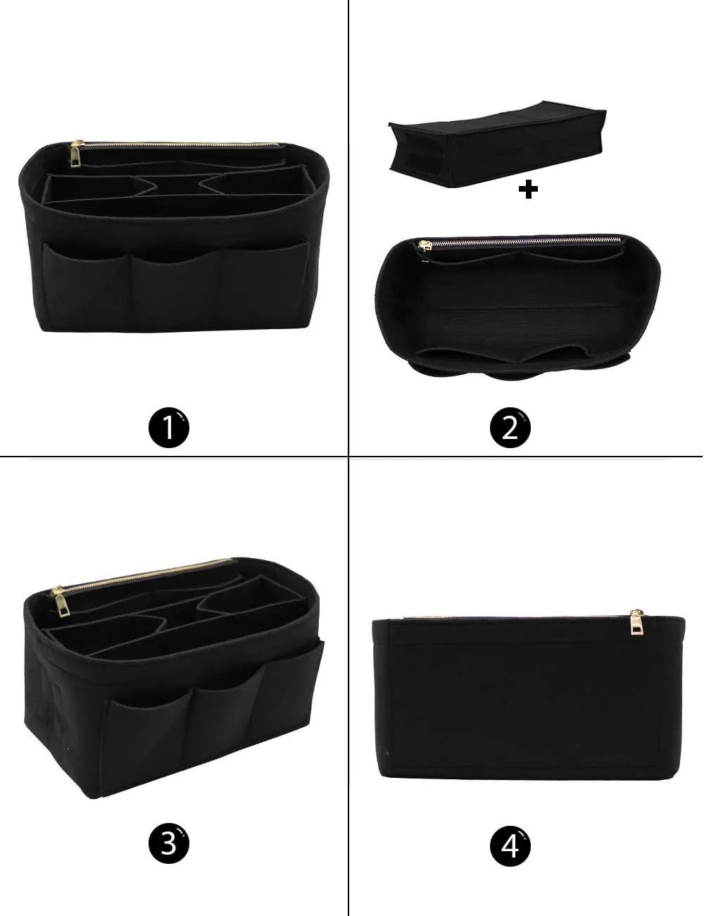 LEXSION Felt Purse Insert Bag Organizer Bag In Bag For Handbag Purse Organizer Fits Speedy Neverfull