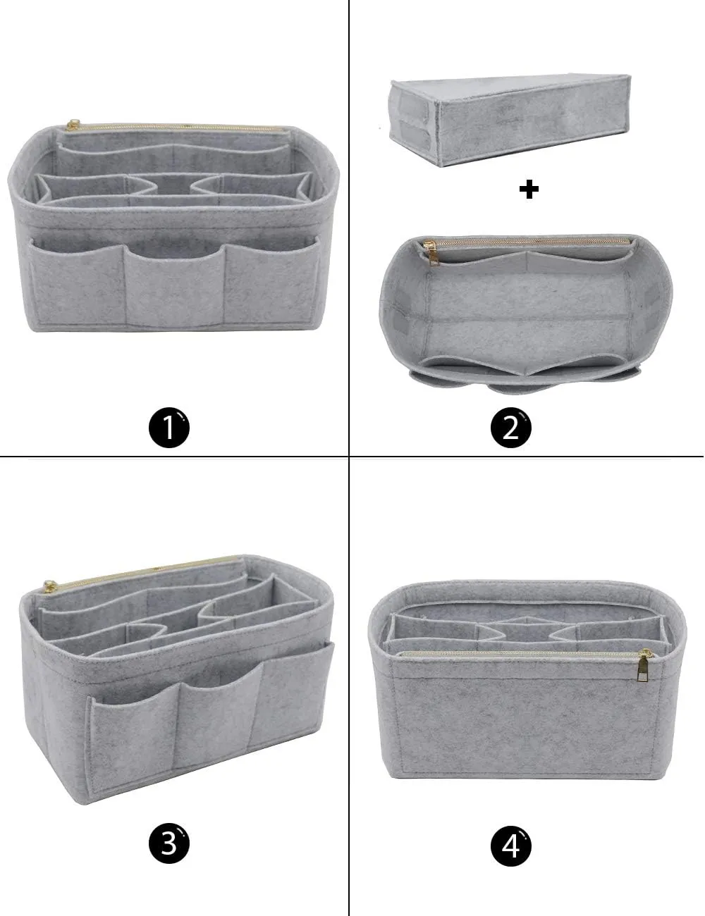 LEXSION Felt Purse Insert Bag Organizer Bag In Bag For Handbag Purse Organizer Fits Speedy Neverfull