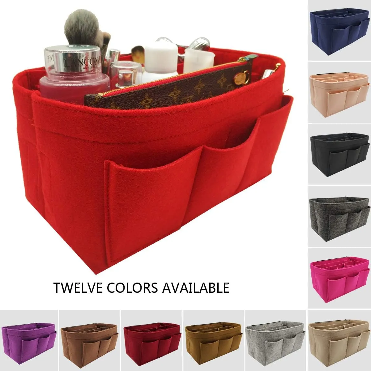 LEXSION Felt Purse Insert Bag Organizer Bag In Bag For Handbag Purse Organizer Fits Speedy Neverfull