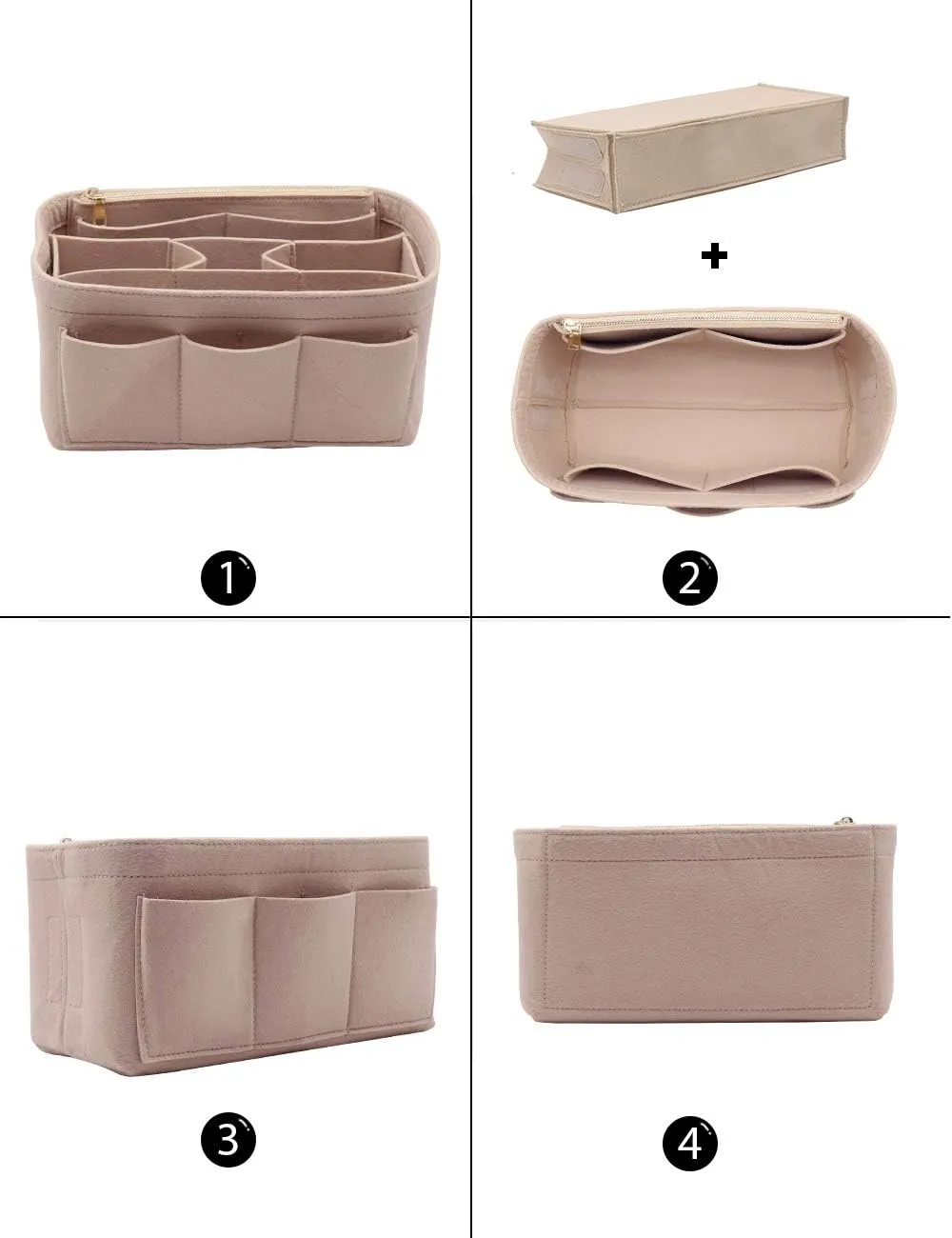 LEXSION Felt Purse Insert Bag Organizer Bag In Bag For Handbag Purse Organizer Fits Speedy Neverfull