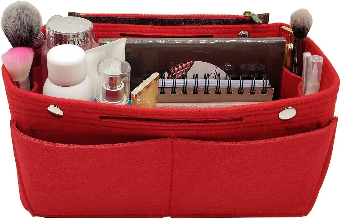 LEXSION Felt Purse Organizer Insert - Multi Pocket Bag in Bag Organizer Shaper