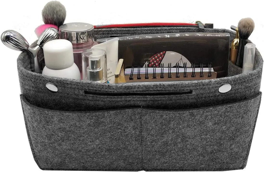 LEXSION Felt Purse Organizer Insert - Multi Pocket Bag in Bag Organizer Shaper