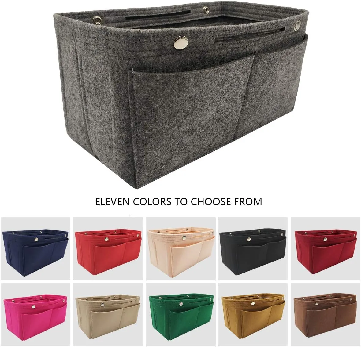 LEXSION Felt Purse Organizer Insert - Multi Pocket Bag in Bag Organizer Shaper