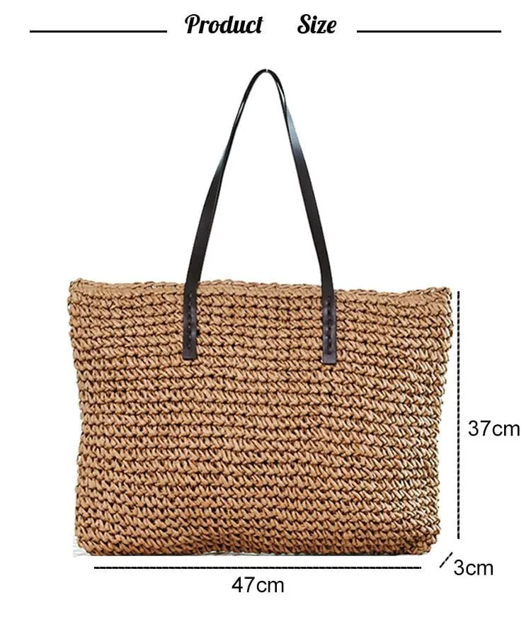 Light Brown Handmade Summer Beach Bag