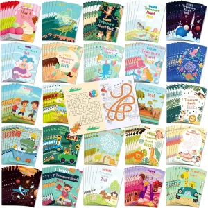 Liliful 144 Pcs Treasure Hunt Maze Books for Kids Maze Activity Book Fun Games for Toddlers Children Kids Problem Solving Party Favors Puzzle Travel Gift Bag Fillers Birthday (Classic Style)