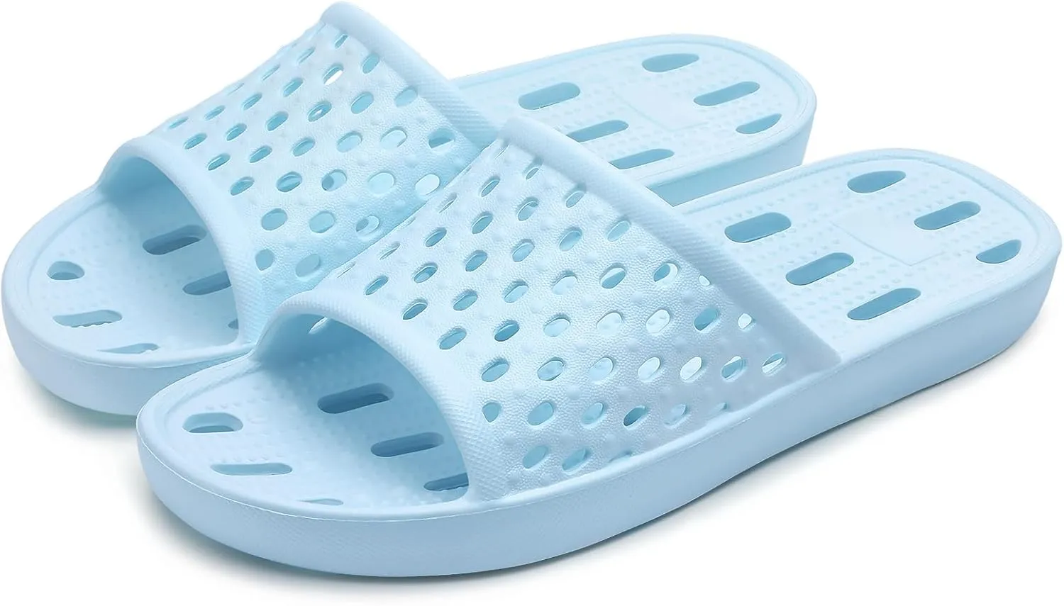 Litfun Shower Shoes for Women Non-Slip Quick Dry Shower Slippers Lightweight Pool Sandals with Drain Holes for College Dorm, Beach, Bathroom & Gym