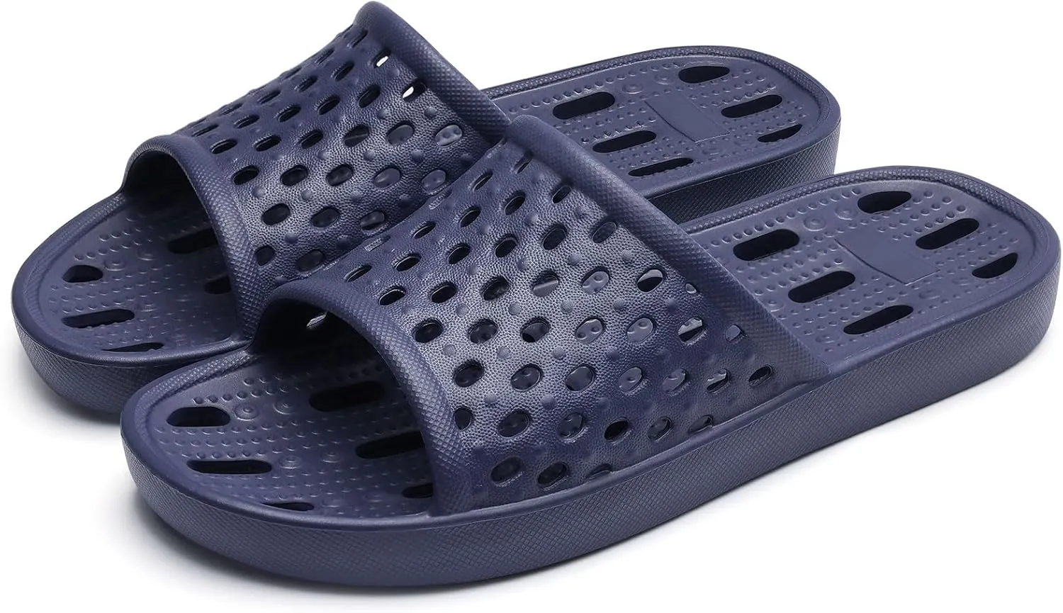 Litfun Shower Shoes for Women Non-Slip Quick Dry Shower Slippers Lightweight Pool Sandals with Drain Holes for College Dorm, Beach, Bathroom & Gym