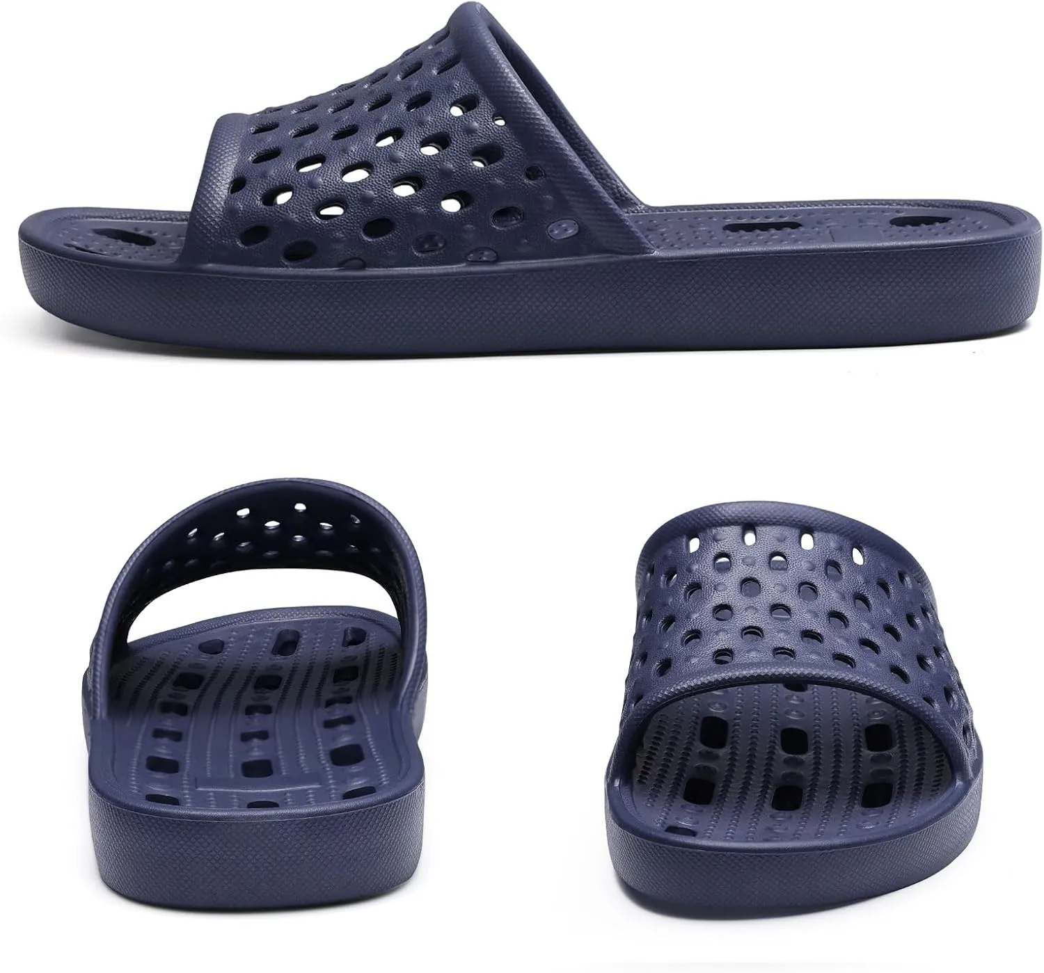 Litfun Shower Shoes for Women Non-Slip Quick Dry Shower Slippers Lightweight Pool Sandals with Drain Holes for College Dorm, Beach, Bathroom & Gym
